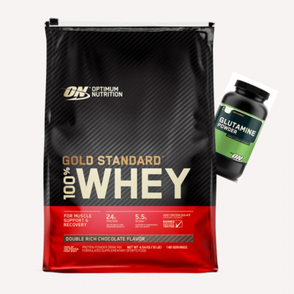 Gold Standard Whey Protein 10lb + FREE ON Glutamine 300g dated 6/22