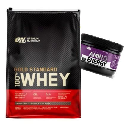 Gold Standard Whey Protein 10lb + Free Amino Energy 5sv